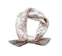 LumiSyne Bufanda De Seda Pura Mujer Pañuelo Cuadrada Estampado Animal Leopardo Patrón Ligero Suave Pequeño Pañuelo Cuello Banda Cabeza Para El Cabello