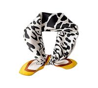 LumiSyne Bufanda De Seda Pura Mujer Pañuelo Cuadrada Estampado Animal Leopardo Patrón Ligero Suave Pequeño Pañuelo Cuello Banda Cabeza Para El Cabello
