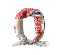 LumiSyne Bufanda De Seda Pura Mujer Pañuelo Cuadrada Estampado Artística Retro Satén Bandanas Ligero Decoración De Moda Pañuelo Banda Cabeza Para El Cabello Cuello