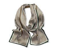 LumiSyne Bufanda Estrecha Mujer Pañuelos Satén Sedoso Patrón De Rayas Clásico Elegancia Francesa Estilo Negocios Flaco Larga Bufanda De Cuello Bandanas Banda Para El Cabello Pañuelo Cinta
