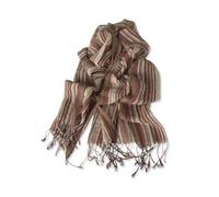 LumiSyne Bufanda Mujer Hombre Algodón Lino Pañuelo Con Borlas Bloques De Color Patrón De Rayas Cuadros Estilo Étnico Vintage Largo Grande Fulares Ligero Transpirable Chal Estola Hijab Protector Solar