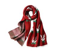 LumiSyne Bufanda Navidad Para Mujer Invierno Bufandas De Punto Reversible Patrones De Navidad Reno Copo De Nieve Larga Pashmina Fulares Chales Estola Grueso