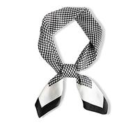 LumiSyne Bufandas De Seda Moda Mujer Bufanda Cuadrado Pata De Gallo Clásica Seda De Morera Suave y Cálida Pañuelo Estilo Francés Bufanda De Cuello Estilo De Negocios Primavera Otoño