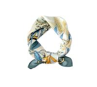 LumiSyne Bufandas De Seda Mujer Bufanda Cuadrada Patrón De Hoja De Arce Satén Suave Decoración De Moda