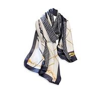 LumiSyne Bufandas De Seda Para Mujer Estampado Cadena Rayas Patrón De Paisley Estilo Lujoso Retro Ligero Largo Grande Fulares Caliente Estolas Chal Pañuelo Protector Solar Toda La Temporada