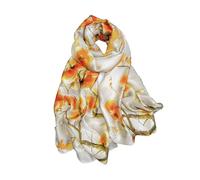 LumiSyne Bufandas De Seda Para Mujer Estampado Floral Estampado Hoja Estilo Moda y Elegante Largo Bufandas Suave Caliente Estolas Chal De Boda Chal Proteccion Solar Bufanda Mujer Toda La Temporada