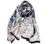 LumiSyne Bufandas De Seda Para Mujer Estampado Floral Estilo Moda y Elegante Estolas Largo y Suave Chal De Boda Fulares Caliente Toda La Temporada