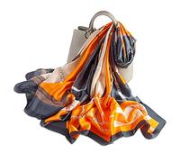 LumiSyne Bufandas De Seda Para Mujer Estampado Vintage Estilo Étnico Patrón De Floral Girasol Bufanda Larga Gran Mantón Chal De Playa Proteccion Solar Estolas Cuatro Estaciones