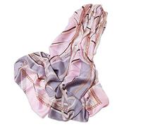 LumiSyne Bufandas De Seda Para Mujer Patrón De Pintura De Arte Retro Bufanda Seda Natural Estolas Largas Chal De Playa Durante Toda La Temporada