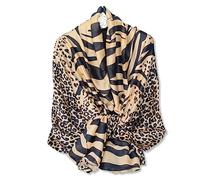 LumiSyne Bufandas De Seda Suave Para Mujer Bufanda Leopardo Fulares Con Estampado Animal Pavo Real Caballo Estolas Largas Chal De Playa Durante Toda La Temporada