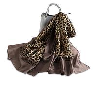 LumiSyne Bufandas De Seda Suave Para Mujer Bufanda Leopardo Fulares Con Estampado Animal Pavo Real Caballo Estolas Largas Chal De Playa Durante Toda La Temporada