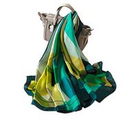 LumiSyne Bufandas De Seda Suave Para Mujer Retro Impreso Patrón Geométrico Rayas Bufanda Suave Cálido Estolas Largas Chal De Playa Durante Toda La Temporada