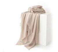 LumiSyne Bufandas Mujer Color Sólido Algodón Lino Textura Pañuelo Con Borlas Estilo Literario Retro Ligero Bufanda De Gasa Cálido Chal Estola Largo Grande Hijab Fulares Toda La Temporada