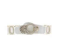 LumiSyne Cinturón Ancha Elástico Para Mujer Hebilla De Gancho Metálico Con Strass Brillantes Pedrería Ajuste Elástico Cinturones De Cincha Cinturón De Cintura Decorativo Para Vestido Camisa Abrigo
