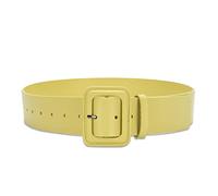 LumiSyne Cinturón Ancho De Cuero Mujere Color Sólido Clásico Hebilla Cuadrada Grande Cinturón De Cintura Señoras Vintage Cinturón De Cincha Cinturón De Cintura Alta Para Vestido Camisa Abrigo Mono