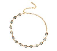 LumiSyne Cinturón De Cadena Turquesa Para Mujer Oval Hueco Tallado Cinturón Concho Retro Occidental Cadena De Metal Ajustable Cadena De Cuerpo De Borla Cadena De Cintura Para Vestido Pantalón Vaqueros