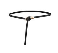 LumiSyne Cinturón De Cuero Para Mujer Cinturón Fino Diseño De Hebilla Anudado De Moda Piel De Vaca Hebilla De Aleación Cinturones De Cuero Ajustables Decoración Pretina Para Vestido Abrigo Camisa