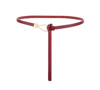 LumiSyne Cinturón De Cuero Para Mujer Cinturón Fino Diseño De Hebilla Anudado De Moda Piel De Vaca Hebilla De Aleación Cinturones De Cuero Ajustables Decoración Pretina Para Vestido Abrigo Camisa