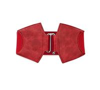 LumiSyne Cinturón Elástico Ancho De Las Mujeres Cinturón De Cuero Pretina Elástica Diseño De Hebilla De Gancho De Aleación Banda Elástica Vintage Cinturón Corsé Para Vestido Abrigo Camisa