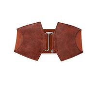 LumiSyne Cinturón Elástico Ancho De Las Mujeres Cinturón De Cuero Pretina Elástica Diseño De Hebilla De Gancho De Aleación Banda Elástica Vintage Cinturón Corsé Para Vestido Abrigo Camisa