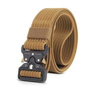 LumiSyne Cinturón Táctico 1.5" Ajustable Hombres Cinturón Resistente Cinturón Nylon Hebilla de Metal de Liberación Rápida Cinturón Táctica Molle para Molle Caza Deporte