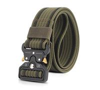 LumiSyne Cinturón Táctico 1.5" Ajustable Hombres Cinturón Resistente Cinturón Nylon Hebilla de Metal de Liberación Rápida Cinturón Táctica Molle Para Molle Caza Deporte