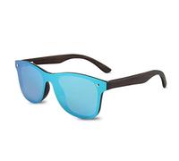 LumiSyne Gafas De Sol De Madera Para Hombre Mujer Polarizadas UV400 Lente De Una Pieza Espejo Anteojos Sin Marco Con Funda De Gafas Para Conducción Viajar Deportivas