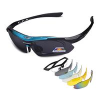 LumiSyne Gafas De Sol Deportivas Polarizadas para Hombre Mujer Gafas De Ciclismo con 5 Lentes Intercambiables UV400 Montura Superligero Gafas Correa De Gafas para MTB Bicicleta Montaña