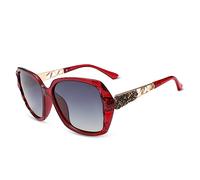 LumiSyne Gafas de sol Mujer Gradient Espejo,Gafas UV 400 Polarizadas,De gran tamaño Policarbonato Marco Diamante Cristal,Al aire libre Viajar Caja de regalo