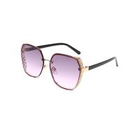 LumiSyne Gafas De Sol Polarizadas Grandes Hombre Mujer Lente Transparente Gradiente Marco De Metal Hueco Lentes De Sol De Señora UV400 Antirreflejos Parasol Gafas Moda Para Aire Libre Viajes Conducir