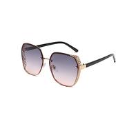 LumiSyne Gafas De Sol Polarizadas Grandes Hombre Mujer Lente Transparente Gradiente Marco De Metal Hueco Lentes De Sol De Señora UV400 Antirreflejos Parasol Gafas Moda Para Aire Libre Viajes Conducir