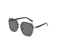 LumiSyne Gafas De Sol Polarizadas Grandes Hombre Mujer Lente Transparente Gradiente Marco De Metal Hueco Lentes De Sol De Señora UV400 Antirreflejos Parasol Gafas Moda Para Aire Libre Viajes Conducir