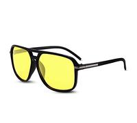 LumiSyne Gafas De Sol Polarizadas Hombre Gafas De Visión Nocturna Conducción Deportes Súper Ligero Marco Cuadrado Doble Puente UV 400 Al Aire Libre Viajar Caja De Regalo Amarillo
