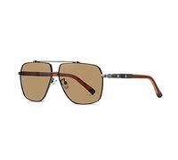 LumiSyne Gafas De Sol Polarizadas Hombre Moda Puente Doble Bicolor Montura De Metal Lentes Antideslumbrantes Hd Protección UV400 Gafas De Sol Cuadradas Gafas De Sol Para Conducir Viajes Al Aire Libre