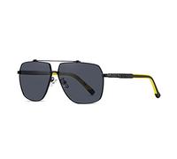 LumiSyne Gafas De Sol Polarizadas Hombre Moda Puente Doble Bicolor Montura De Metal Lentes Antideslumbrantes Hd Protección UV400 Gafas De Sol Cuadradas Gafas De Sol Para Conducir Viajes Al Aire Libre