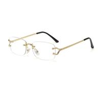 LumiSyne Gafas De Sol Sin Montura Rectangulares Mujer Hombre Marco Cuadrado Pequeño Vintage Lentes Transparente Gradiente UV400 Antirreflejos Anteojos Lentes De Sol Moda Para Conducir Viajes Vacación