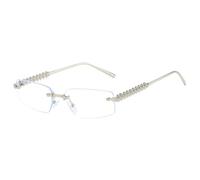 LumiSyne Gafas De Sol Sin Montura Rectangulares Mujer Hombre UV400 Lentes Transparente Gradiente Patillas De Metal Con Remaches En Espiral Vintage Marco Cuadrado Pequeño Lentes De Sol Moda Anteojos