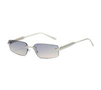 LumiSyne Gafas De Sol Sin Montura Rectangulares Mujer Hombre UV400 Lentes Transparente Gradiente Patillas De Metal Con Remaches En Espiral Vintage Marco Cuadrado Pequeño Lentes De Sol Moda Anteojos