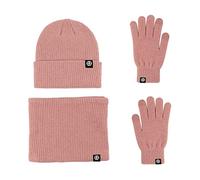 LumiSyne Invierno 3 En 1 Gorro Bufanda Guante Set Para Hombre Mujer Color Sólido Gorro De Punto Guantes De Pantalla Táctil Calentador De Cuello Con Forro Polar Térmica Set De Invierno Cálido
