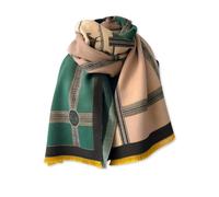 LumiSyne Invierno Bufanda Chal De Cachemira Para Mujer Bloques De Color Patrón Caballo Bufanda Reversible Con Borla Pashmina Chales y Envolturas Largo Grande Fulares Ligero Cálido Estola