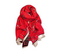 LumiSyne Invierno Bufanda Chal De Cachemira Para Mujer Patrón De Alfabeto y Caballo Retro Cálido Pashmina Fulares Con Borla Suave Larga Bufandas Estola