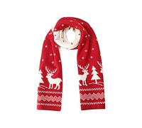 LumiSyne Invierno Bufandas De Punto Para Mujer Bufanda Navidad Reversible Patrón Fair Isle Reno Copo De Nieve Suave Cálida Larga Fulares