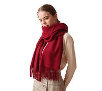 LumiSyne Invierno Premium Bufanda De Cachemira De Color Liso Para Mujer Pashmina Chales Con Borla Fulares Suave Estola Grande y Engrosada