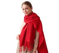 LumiSyne Invierno Premium Bufanda De Cachemira De Color Liso Para Mujer Pashmina Chales Con Borla Fulares Suave Estola Grande y Engrosada