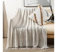 LumiSyne Manta De Punto con Flecos Color Sólido Hubble-Burbuja Comoda Suave Cubresofa Cubrecama Manta Cubrecama Decorativa para Sofá Cama 170x130cm