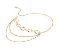 LumiSyne Moda Cinturón De Cadena Para Mujer Vintage Sol Lunar Tallado Cadena De Metal En Capas Estilo Punk Hip Hop Ajustable Cadena De Cuerpo Cadena De Cintura Para Vestido Pantalón Vaqueros