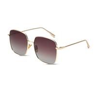 LumiSyne Moda Gafas De Sol Polarizadas Mujer Hombre Lente De Color Gradiente o Espejo Marco De Metal Cuadrado Retro Protección UV400 Estilo De Pareja Gafas Ultra Ligeras Al Aire Libre Viajar Regalo