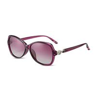 LumiSyne Moda Gafas De Sol Polarizadas Mujer Lentes Gradiente Marco Diamantes De Imitación Protección UV400 Estilo De Gran Tamaño Al Aire Libre Viajar Regalo