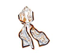 LumiSyne Mujer Bufanda De Seda Estrecha Flaco Larga Pañuelo De Cuello Patrón Geométrico Estilo Retro Clásico Ligero Bufanda Pañuelo Para Cabello Cuello Banda Para El Cabello Pañuelo Cinta