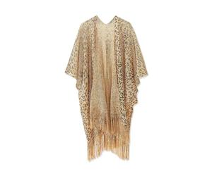 LumiSyne Mujer Chales y Envolturas Bikini Cover Ups Patrón De Leopardo Cárdigans Kimono con Borlas Transparente Ligera Vestido De Playa Traje De Baño De Playa Cubiertas Estola para Vestidos De Fiesta